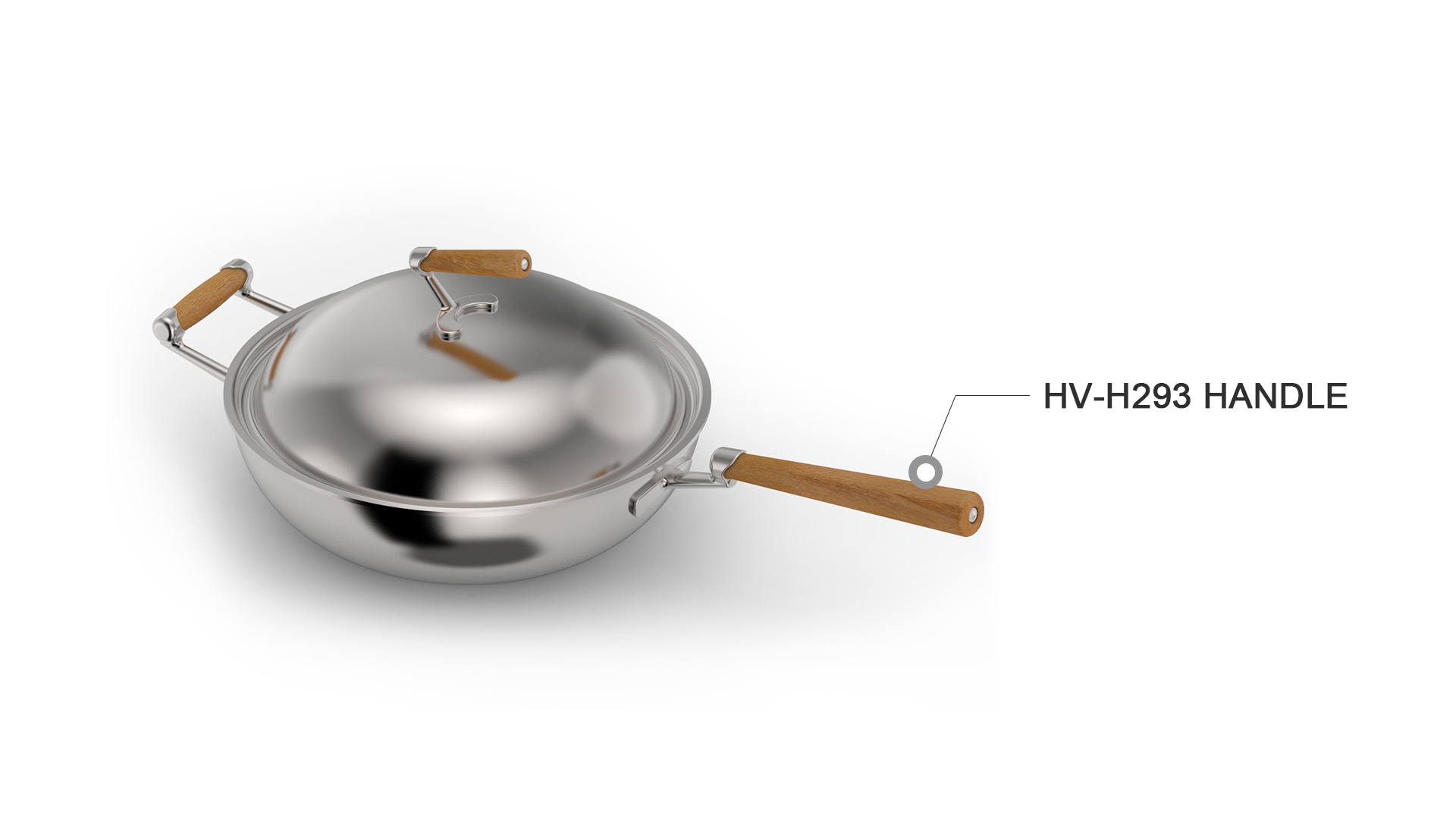 Pemegang periuk keluli tahan karat jualan langsung kilang dan pemegang panjang kayu